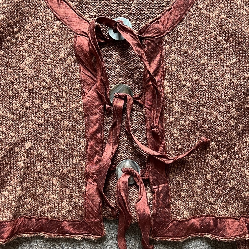 Vintage Y2K Hot Knots Hand Made Cardigan Sweater Renaissance Cottage Fairy Core - Picture 3 of 11